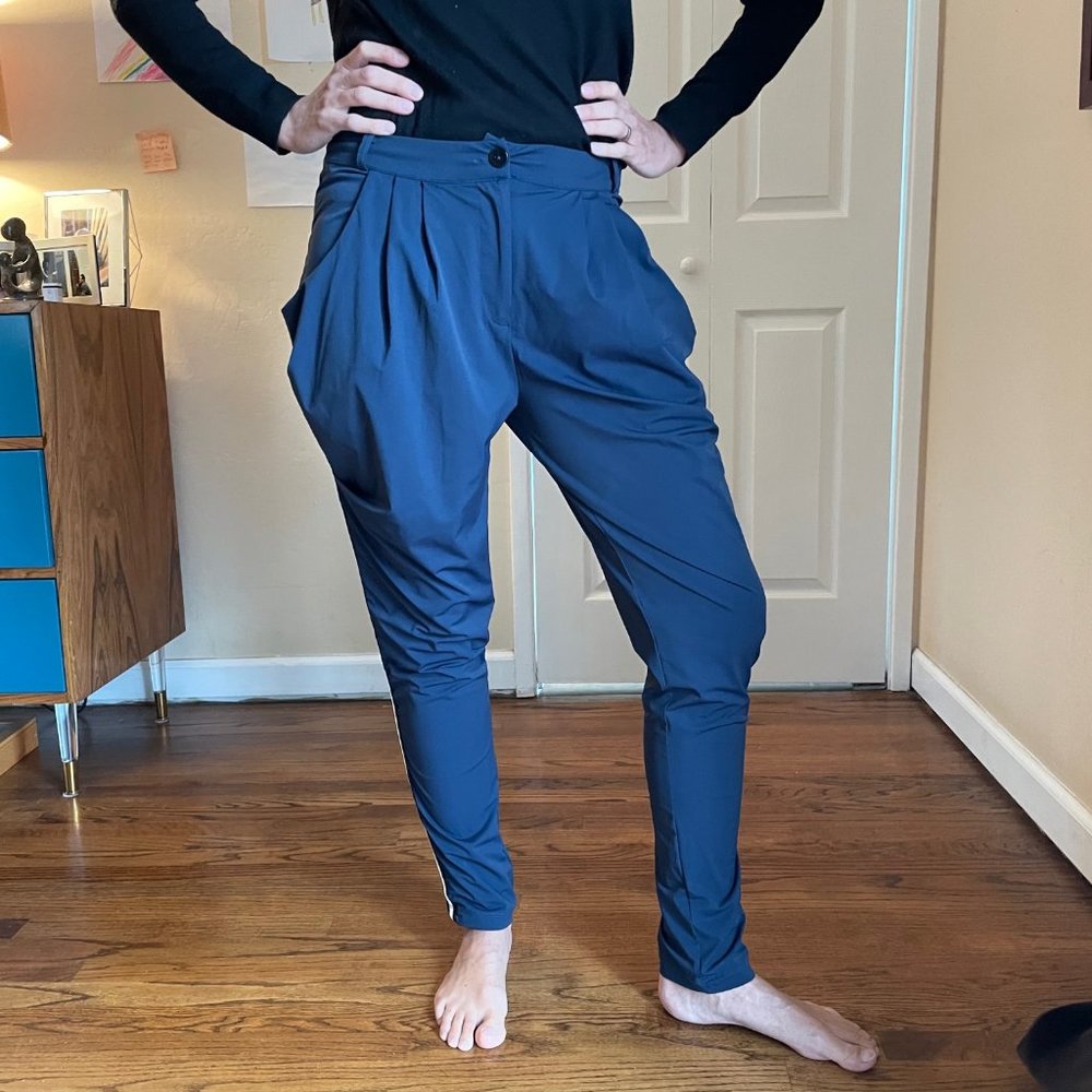 Ruti Navy Blue Pleated Pants
